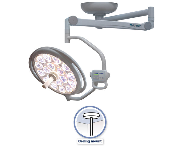S450 single-head ceiling-mount operating theatre light 500mm (120,000 lux)