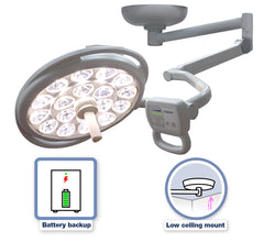 S450 single-head low ceiling-mount operating theatre light 500mm  (120,000 lux) (special order)