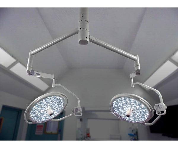 S470/470 dual-head ceiling-mount operating theatre light 700mm/700mm (160,000/160,000 lux)