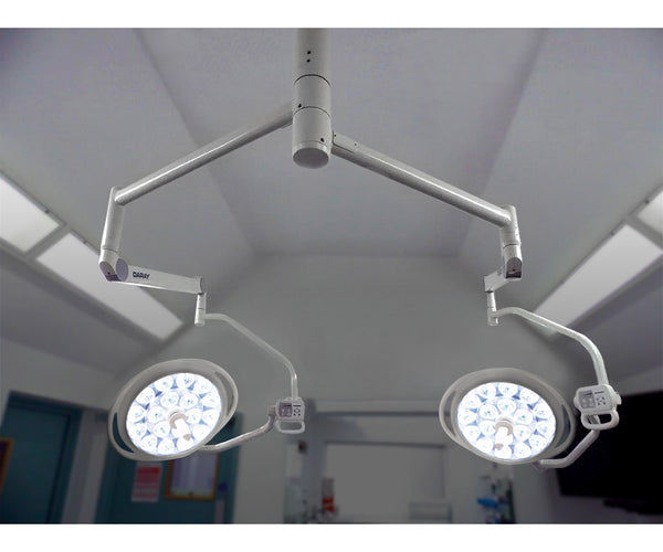 S450/450 dual-head ceiling-mount operating theatre light 500mm/500mm (120,000/120,000 lux)