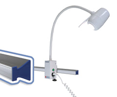 X210 rail-mount examination light with IEC coiled cable