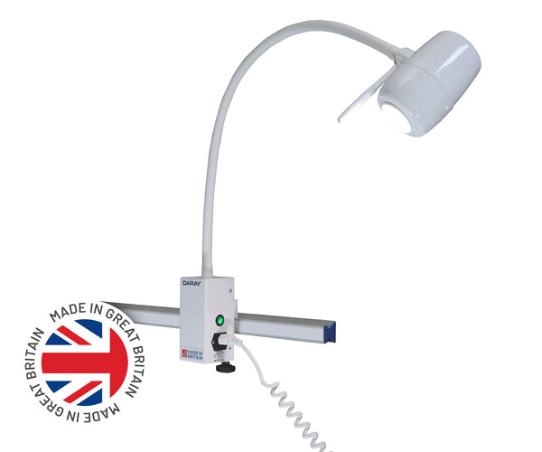 X210 rail-mount examination light with IEC coiled cable