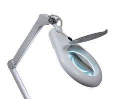 MAG712 desk-clamp magnifying light with spring-balanced arm (12 dioptre)