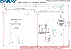 DIAMOND wall-mount with short-reach arm