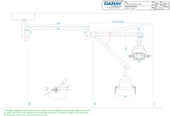 EXCEL ceiling-mount with short-reach arm