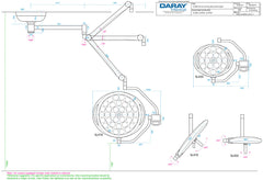 S450 single-head ceiling-mount operating theatre light 500mm (120,000 lux)