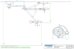 S450 single-head ceiling-mount operating theatre light 500mm (120,000 lux)
