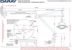 EXCEL ceiling-mount with short-reach arm